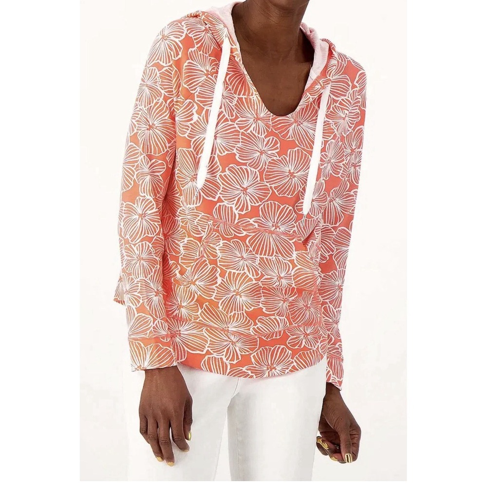 Koolaburra by UGG Hoodie Women Size XS/S Tropical Pull-Over Coral Beach‎ Casual